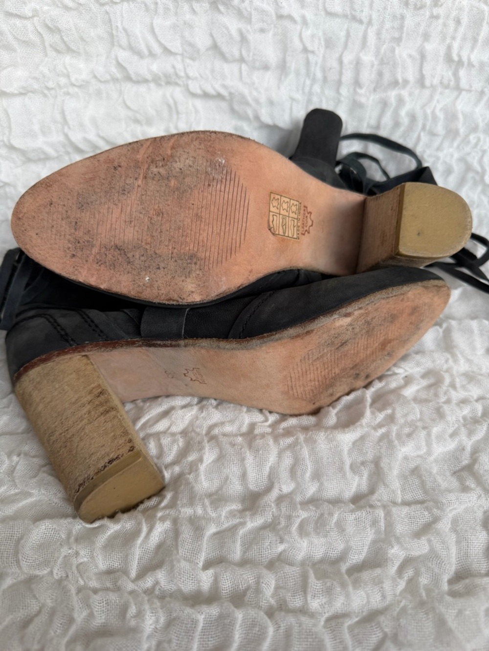 Free People Seven Wonders Leather Ankle Booties EU38/US7.5/8 - Picture 7 of 12